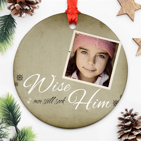 Christmas Wise Ornament Clear By Jorge Front