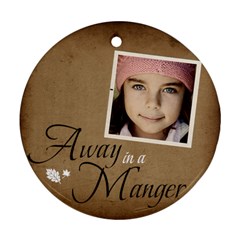 Christmas Manger Ornament  - Ornament (Round)