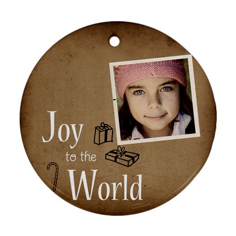 Christmas Joy To World Ornament By Jorge Front