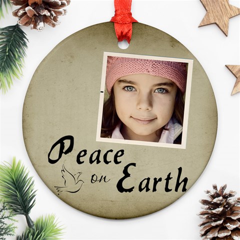 Christmas Peace Earth Ornament Clear By Jorge Front