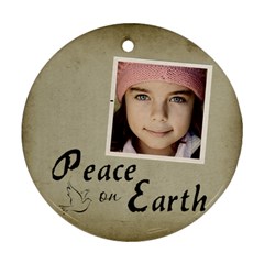 Christmas Peace Earth Ornament Clear - Ornament (Round)