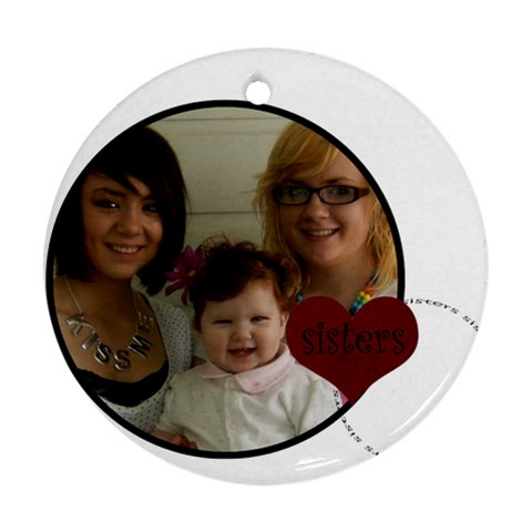 Round Sisters Ornament By Amanda Bunn Front