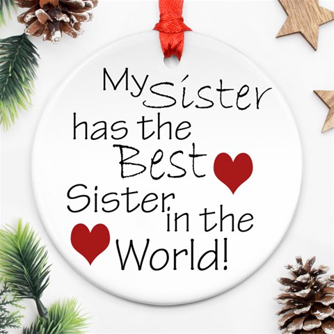 Round Sisters Ornament By Amanda Bunn Back