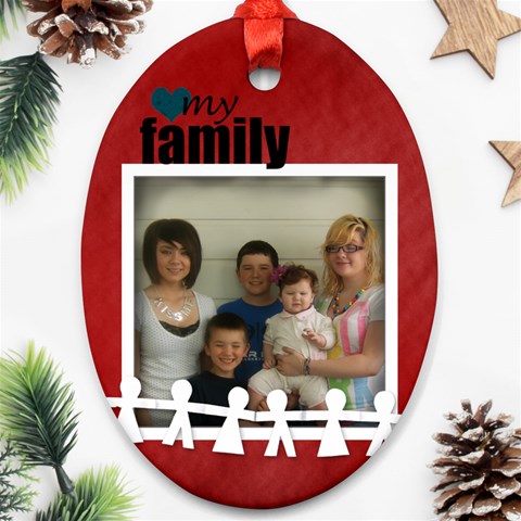 2 Sided Oval Ornament By Amanda Bunn Front