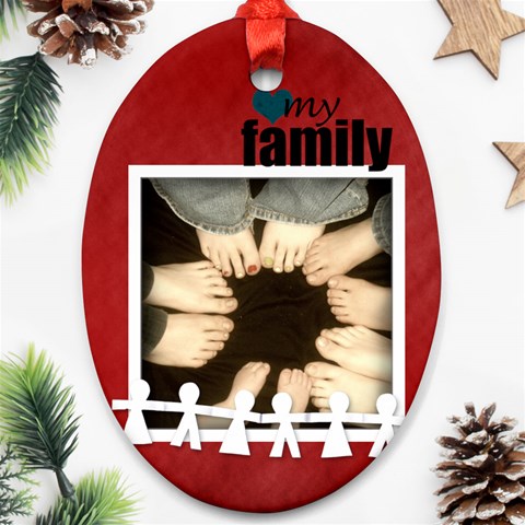 2 Sided Oval Ornament By Amanda Bunn Back