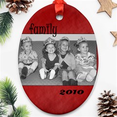 Oval Family 2010 Ornament