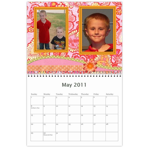 2011 Calendar By Heidi May 2011