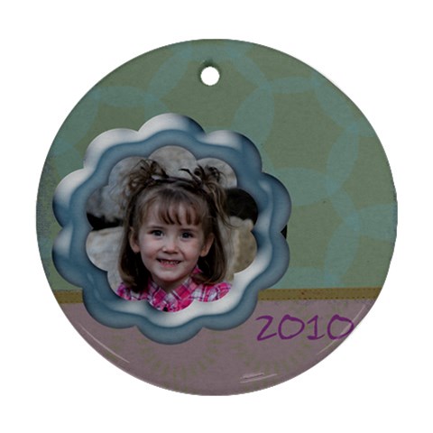 Round Flower Ornament By Amanda Bunn Front