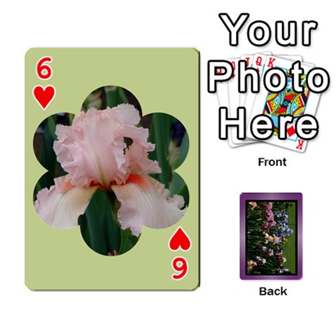 Iris 54 Design Card Deck Purple By Ellan Front - Heart6