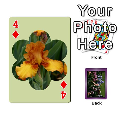 Iris 54 Design Card Deck Purple By Ellan Front - Diamond4