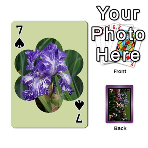 Iris 54 Design Card Deck Purple By Ellan Front - Spade7
