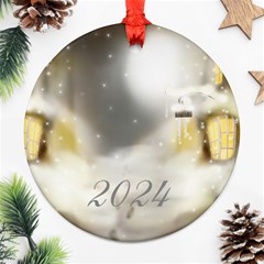 night christmas - Round Ornament (Two Sides) night christmas - Round Ornament (Two Sides)