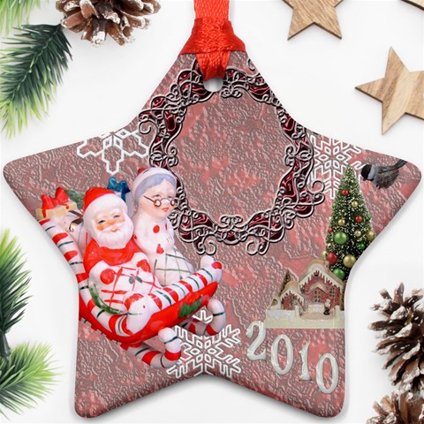 Santa Mrs Sleigh 2024 Ornament 32 By Ellan Front