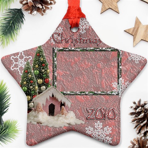 Snow Village 2010 Ornament 60 By Ellan Front
