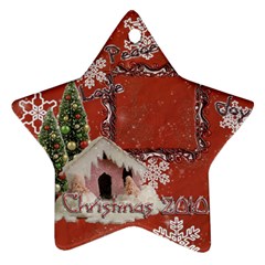 snow village peace love joy 2010 ornament 65 - Ornament (Star)