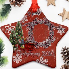 sleigh peace love joy 2024 ornament 66 - Ornament (Star)