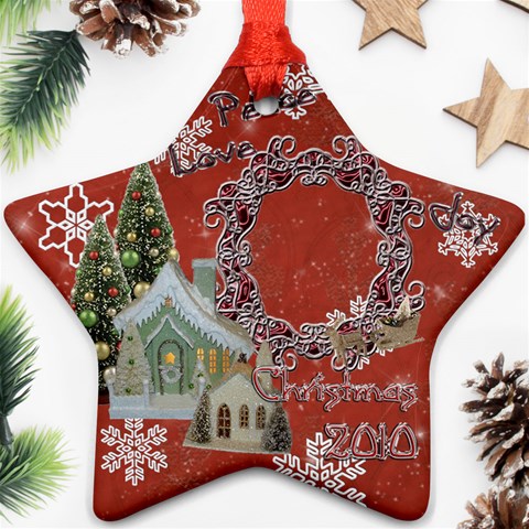 Village Peace Love Joy 2024 Ornament 68 By Ellan Front