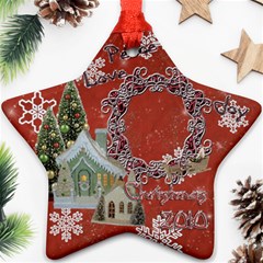 village peace love joy 2024 ornament 68 - Ornament (Star)
