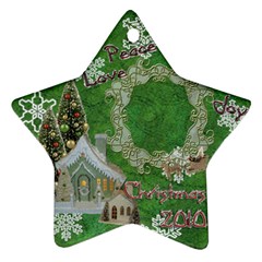 village peace love joy 2010 ornament 69 - Ornament (Star)