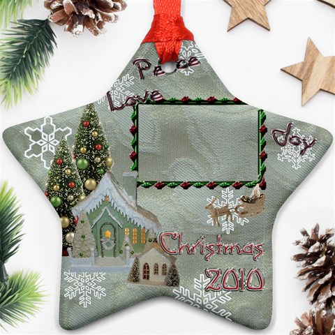 Village Peace Love Joy 2024 Ornament 74 By Ellan Front