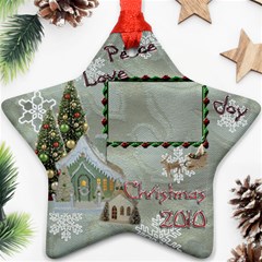 village peace love joy 2023 ornament 74 - Ornament (Star)