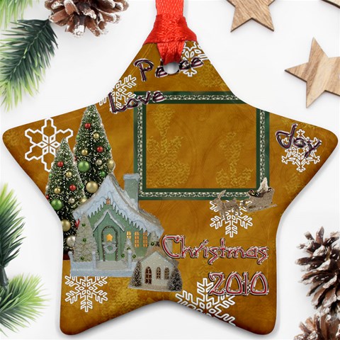 Village Peace Love Joy 2024 Ornament 75 By Ellan Front