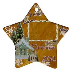 village peace love joy 2010 ornament 76 - Ornament (Star)