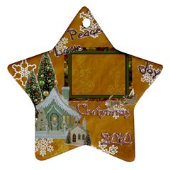 village peace love joy 2010 ornament 77 - Ornament (Star)