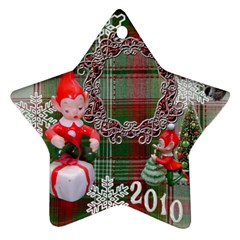 elf elves 2010 ornament  126 - Ornament (Star)