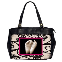 fantasia pink frame black & beige oversized handbag - Oversize Office Handbag (2 Sides) fantasia pink frame black & beige oversized handbag - Oversize Office Handbag (2 Sides)