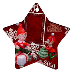 elf elves 2010 ornament  128 - Ornament (Star)