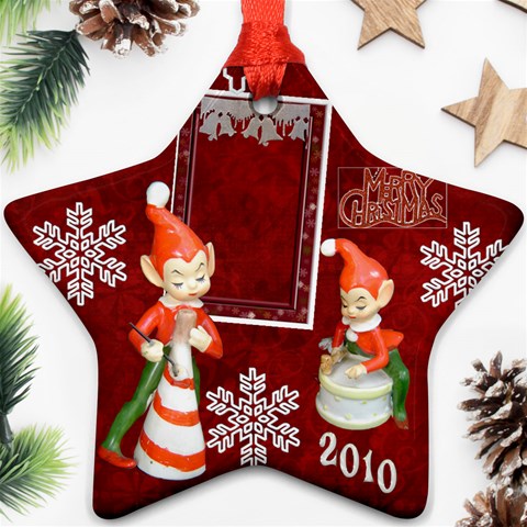 Elf Elves Bells 2024 Ornament  130 By Ellan Front