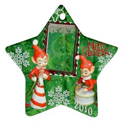 elf elves bells 2010 ornament  133 - Ornament (Star)