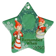 elf elves bells remember when 2010 ornament  135 - Ornament (Star)
