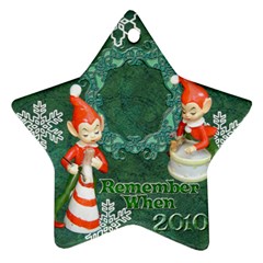 elf elves bells remember when 2010 ornament  136 - Ornament (Star)