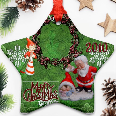 Elf Santa Babies Merry Christmas 2010 Ornament  139 By Ellan Front