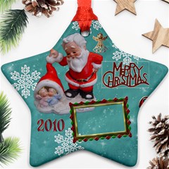 santa baby Angels Merry Christmas 2023 ornament 147 - Ornament (Star)