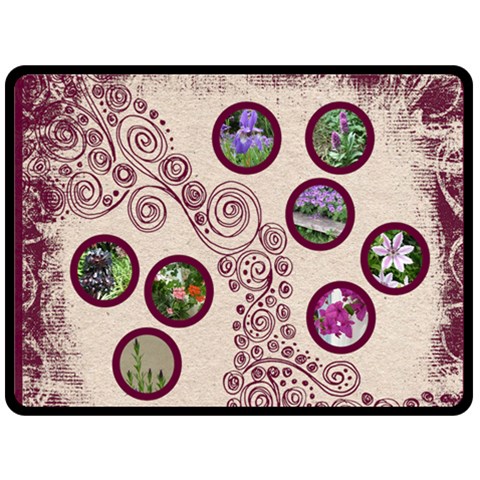 Magenta Multy Frame Funky Fantasia Fleece Extra Large By Catvinnat 80 x60  Blanket Front