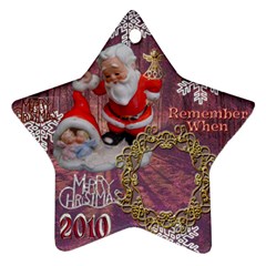 santa baby Angels Merry Christmas 2010 ornament 149 - Ornament (Star)