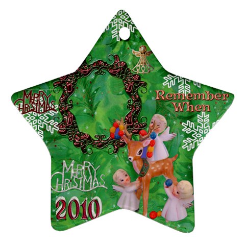 Angels Reindeer Remember When 2010 Ornament 153 By Ellan Front