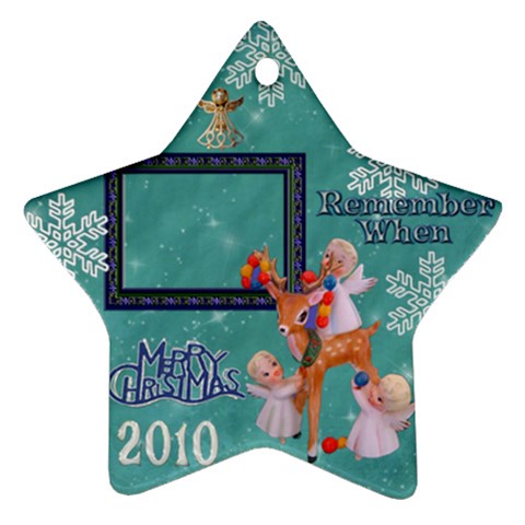 Angels Reindeer Remember When 2010 Ornament 161 By Ellan Front