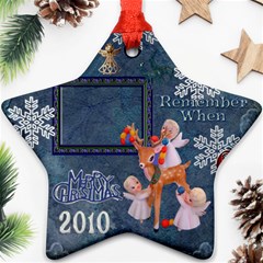 Angels reindeer remember when 2023 ornament 162 - Ornament (Star)