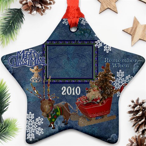 Santa Sleigh Remember When 2010 Ornament 163 By Ellan Front
