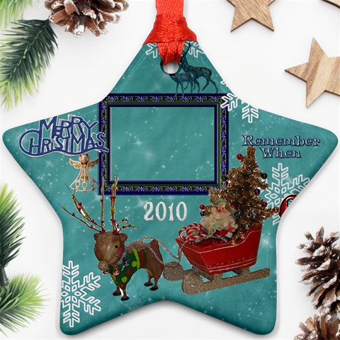 Santa Sleigh Remember When 2010 Ornament 164 By Ellan Front