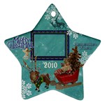 santa sleigh remember when 2010 ornament 164 - Ornament (Star)