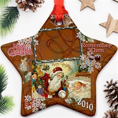 santa remember when 2023 ornament 189 - Ornament (Star)