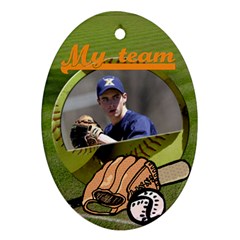 Baseball team - Ornament - Oval Ornament (Two Sides)