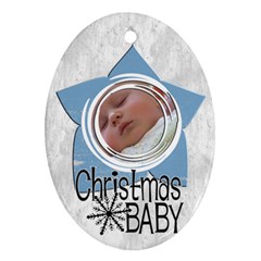 Baby Boy Christmas - Ornament - Oval Ornament (Two Sides)