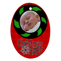 Baby Christmas - Ornament - Oval Ornament (Two Sides)