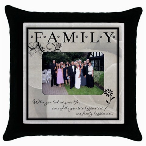 Family Throw Cushion #1 By Lil Front